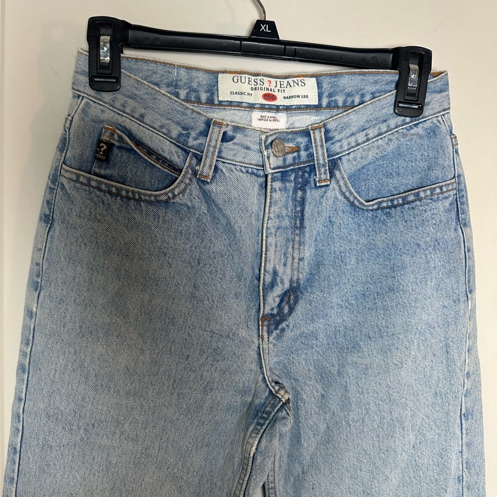 Vintage 90’s Guess Cotton Classic Fit Straight Leg High Rise Y2K Jeans, 26/27 - Picture 9 of 11
